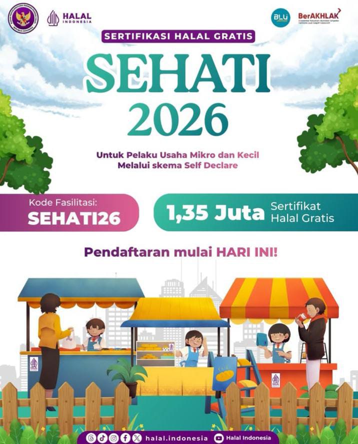 Program Sertifikasi Halal Gratis SEHATI 2026